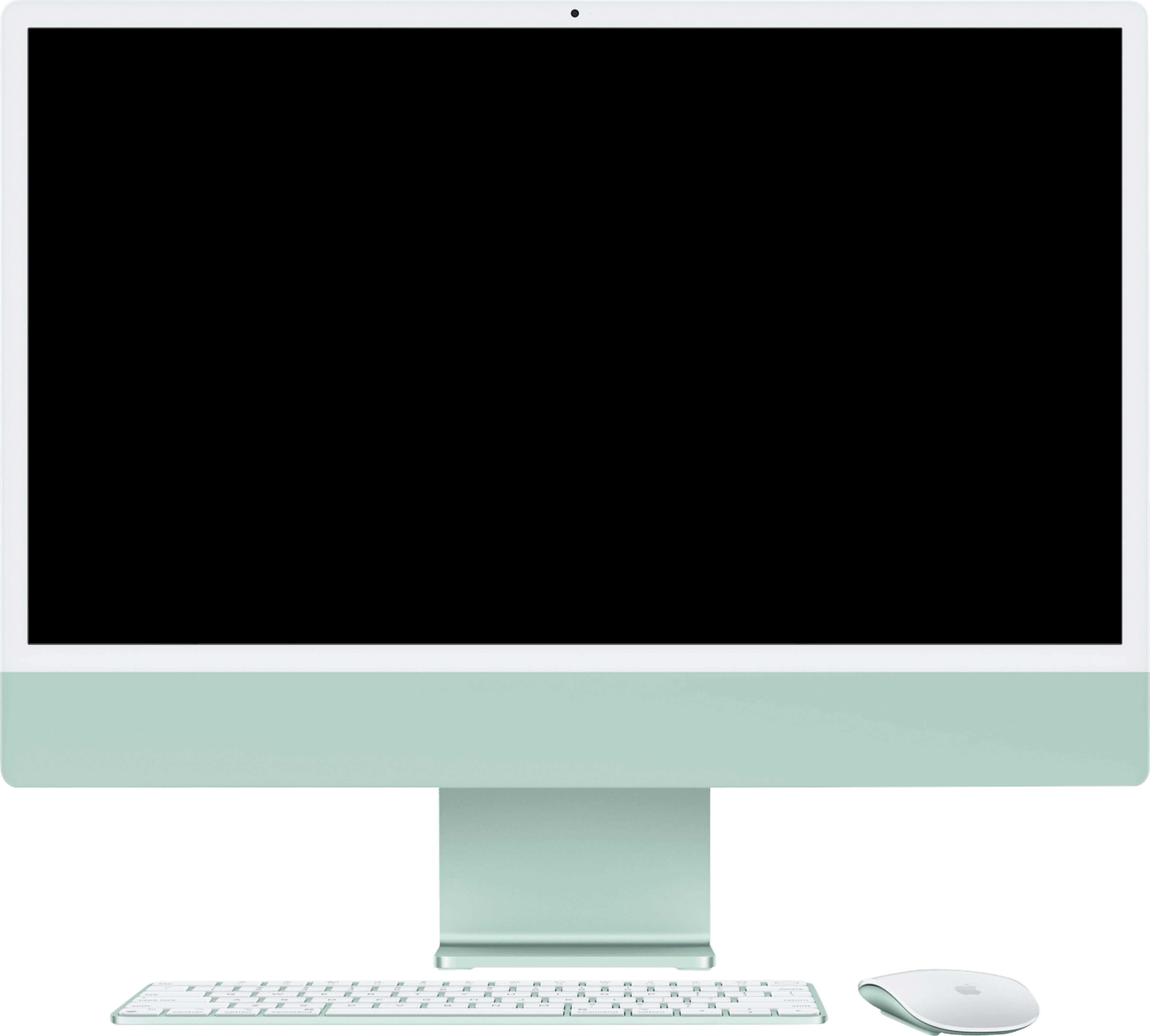 Apple iMac 24" mockup transparent frame