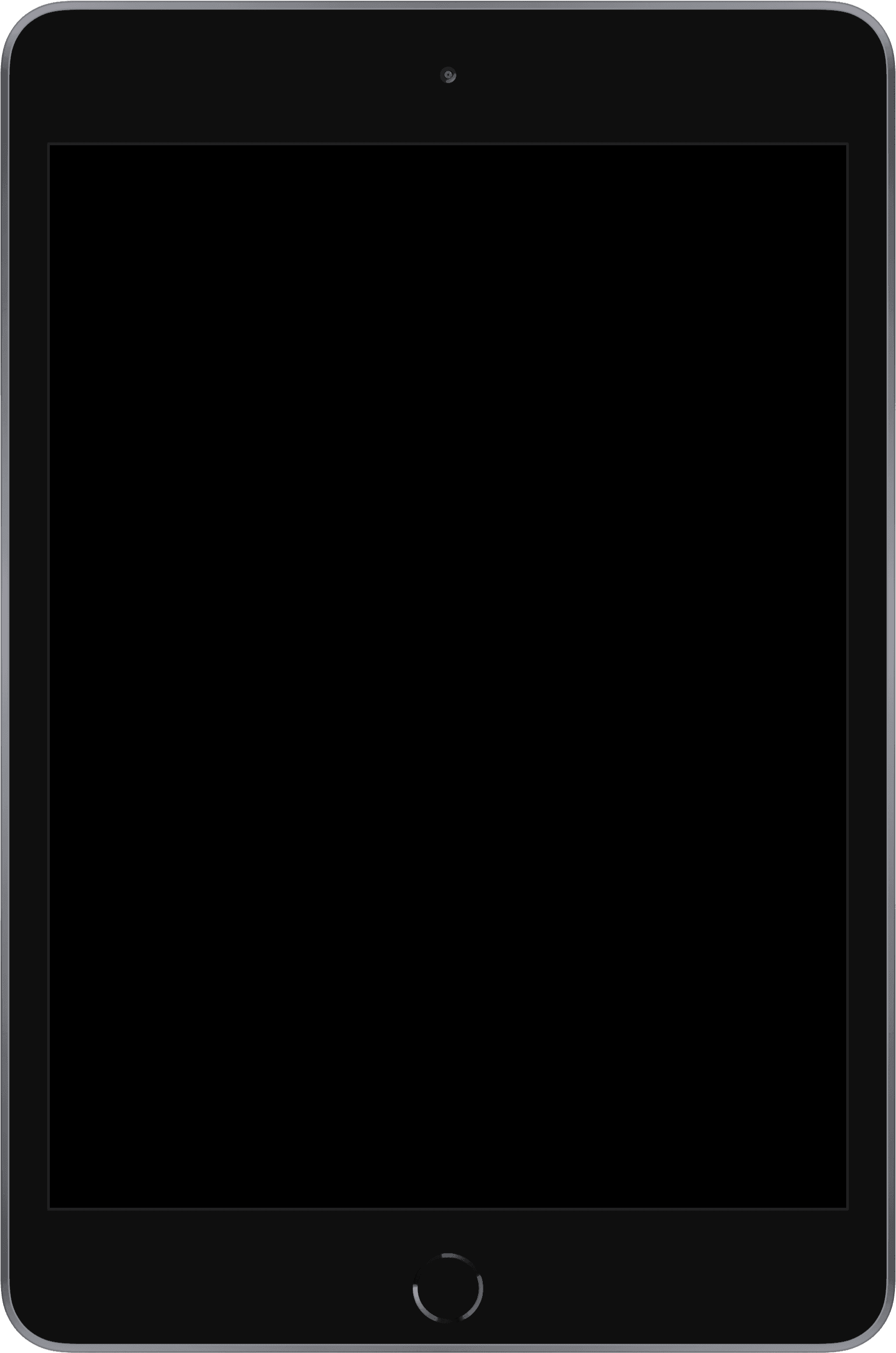 iPad Mini mockup transparent frame