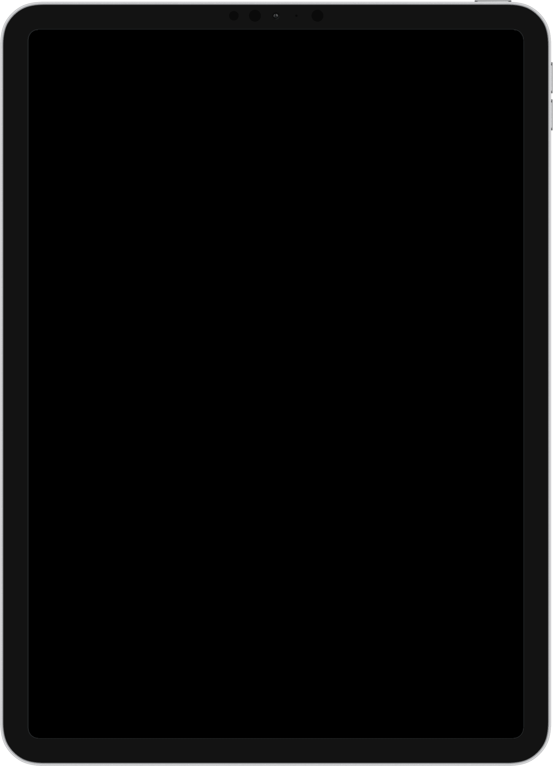 iPad PRO 11 mockup transparent frame