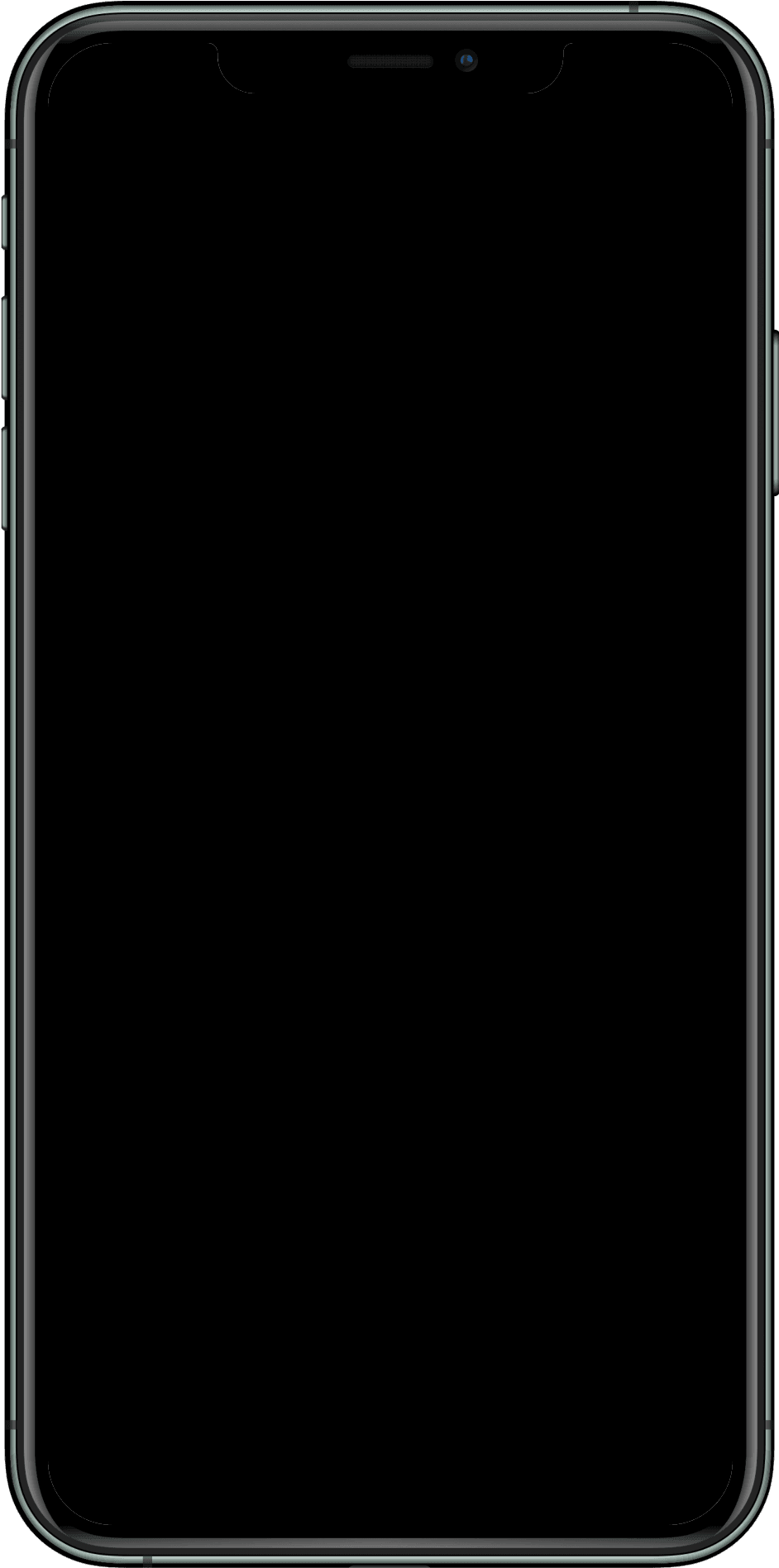 iPhone 11 PRO MAX mockup transparent frame