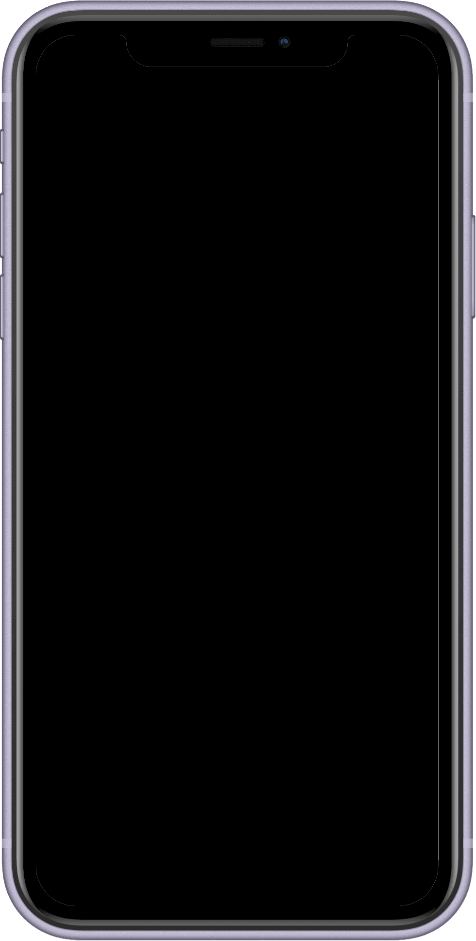 iPhone 11 mockup transparent frame