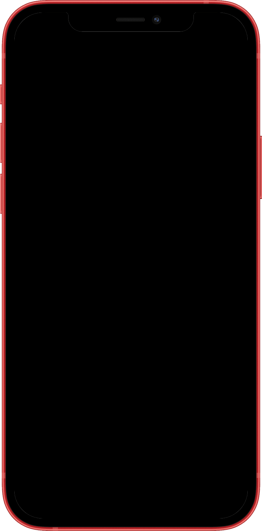 iPhone 12 (iOS 14) mockup transparent frame
