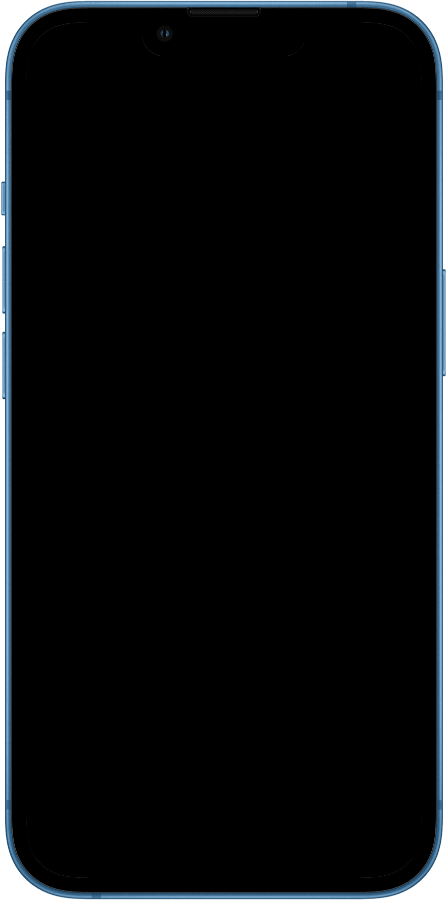 iPhone 13 (iOS 16) mockup transparent frame