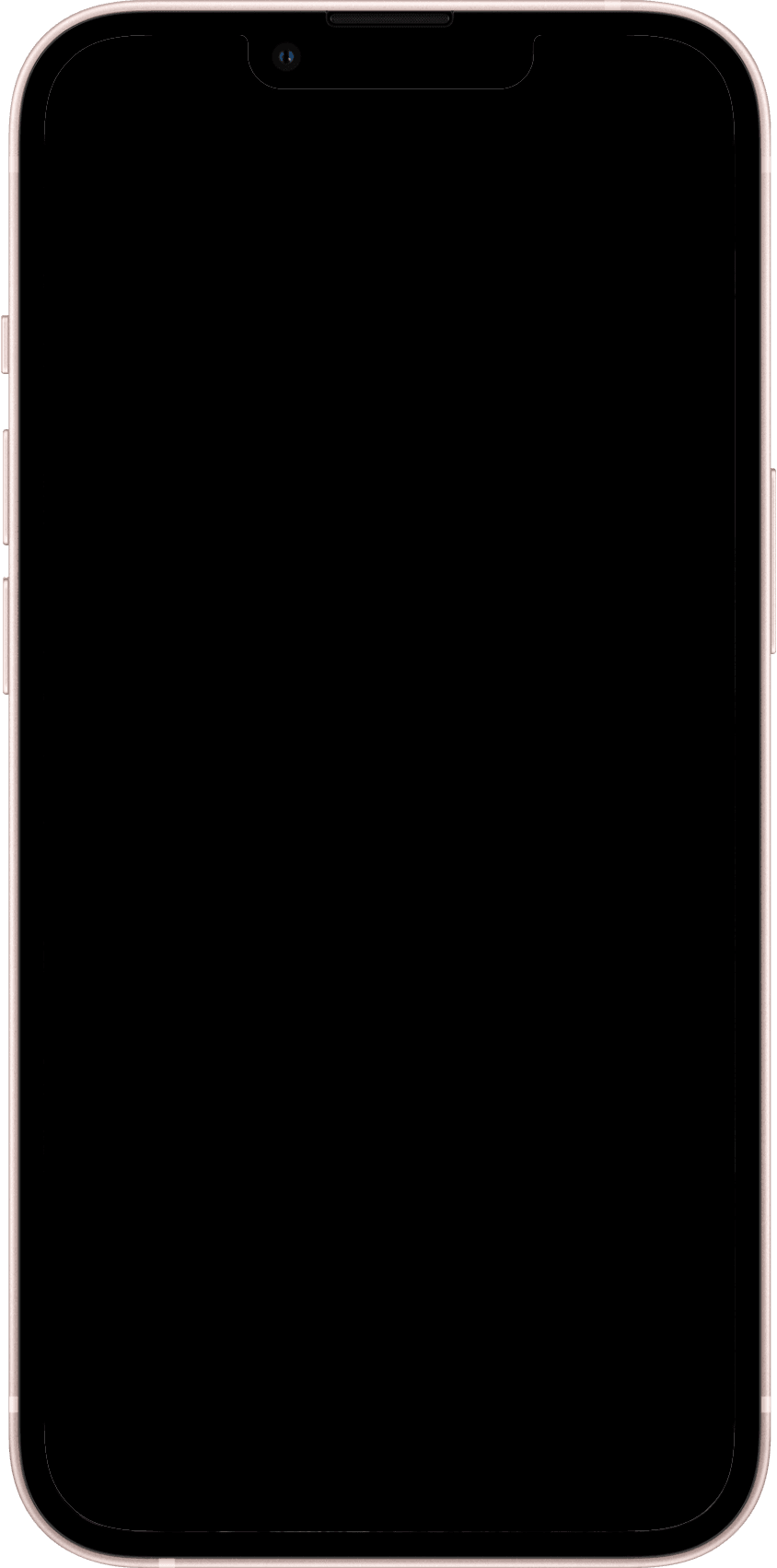 iPhone 13 Mini mockup transparent frame