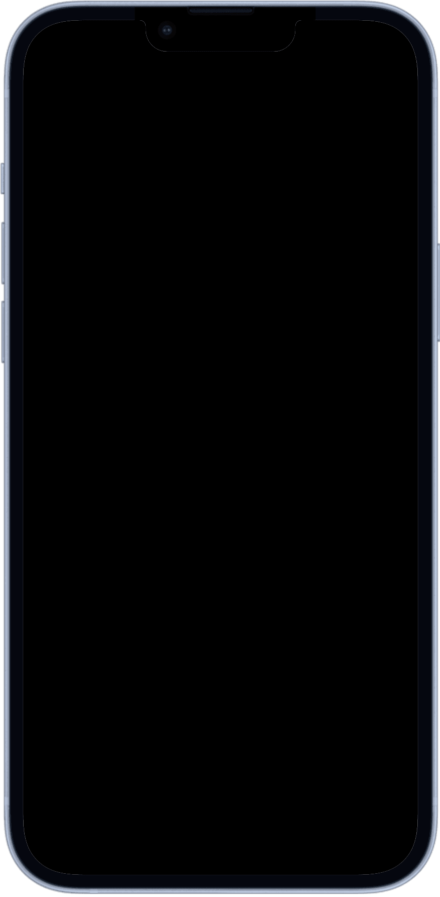 iPhone 14 (iOS 16) mockup transparent frame