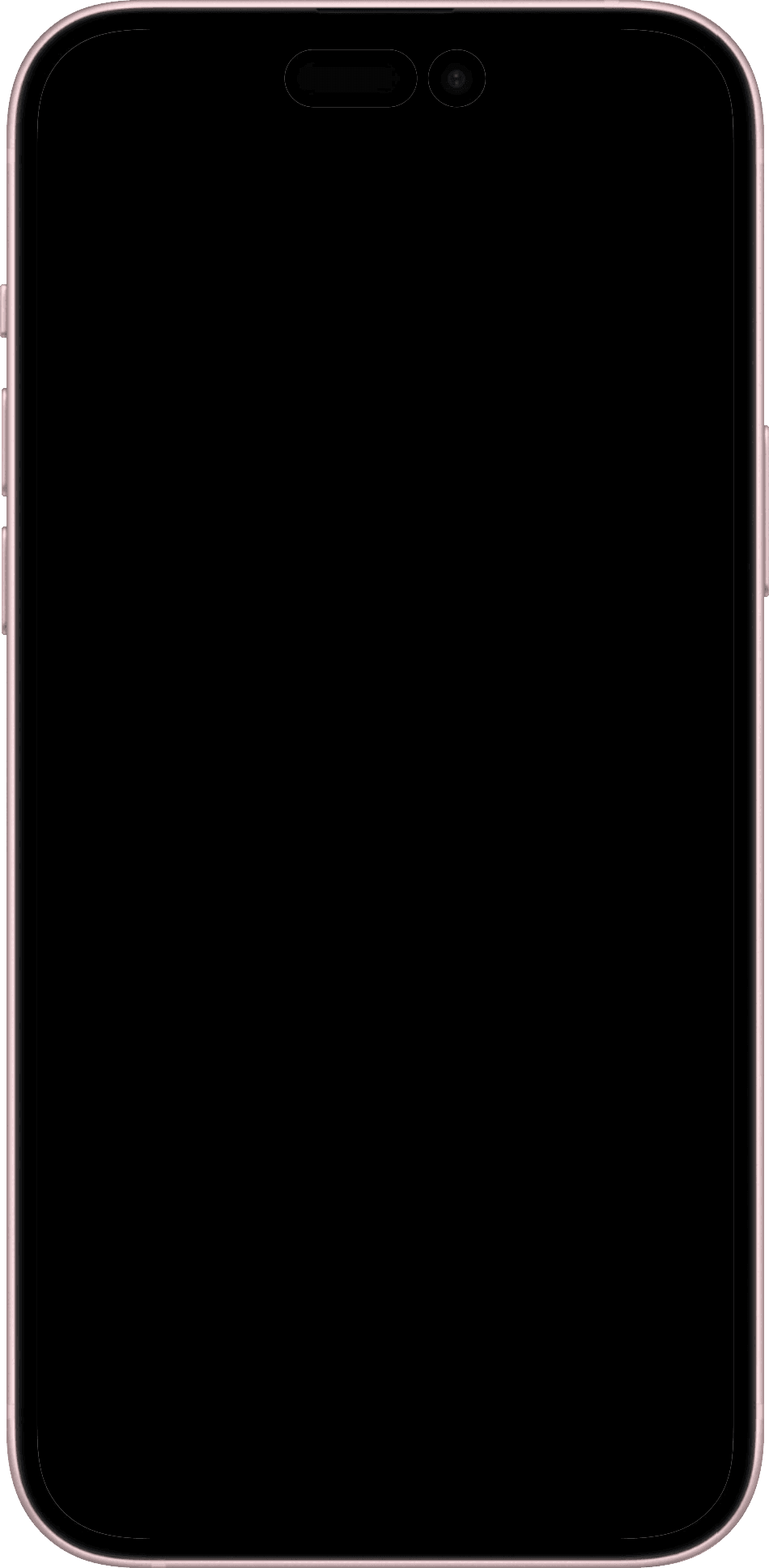 iPhone 15 Plus mockup transparent frame