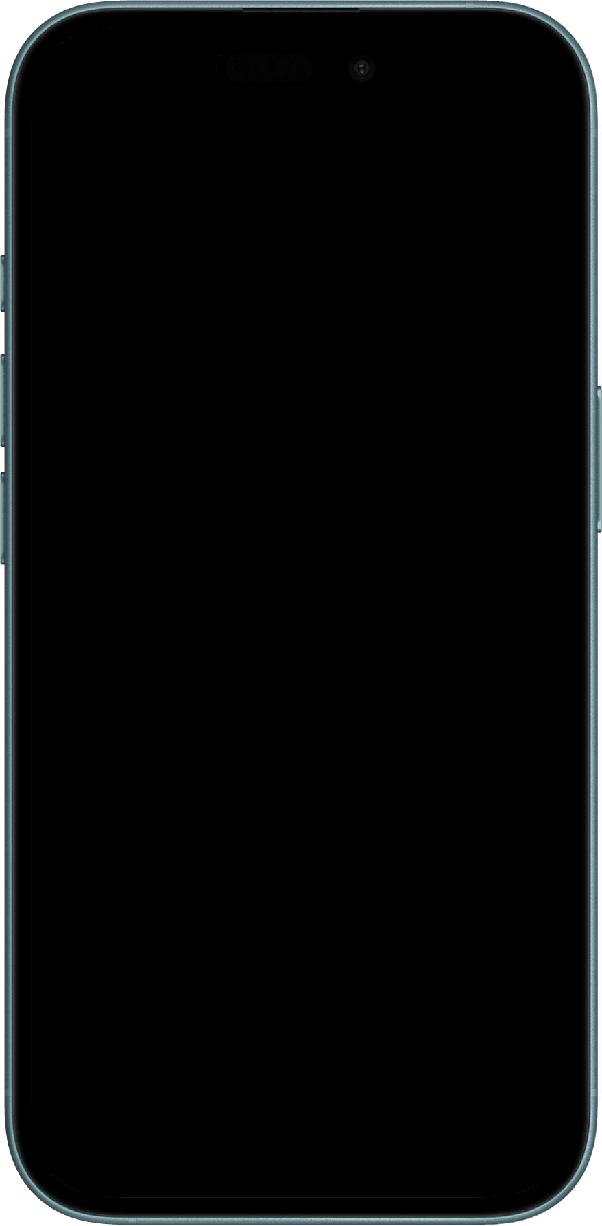 iPhone 16 (iOS 26) mockup transparent frame