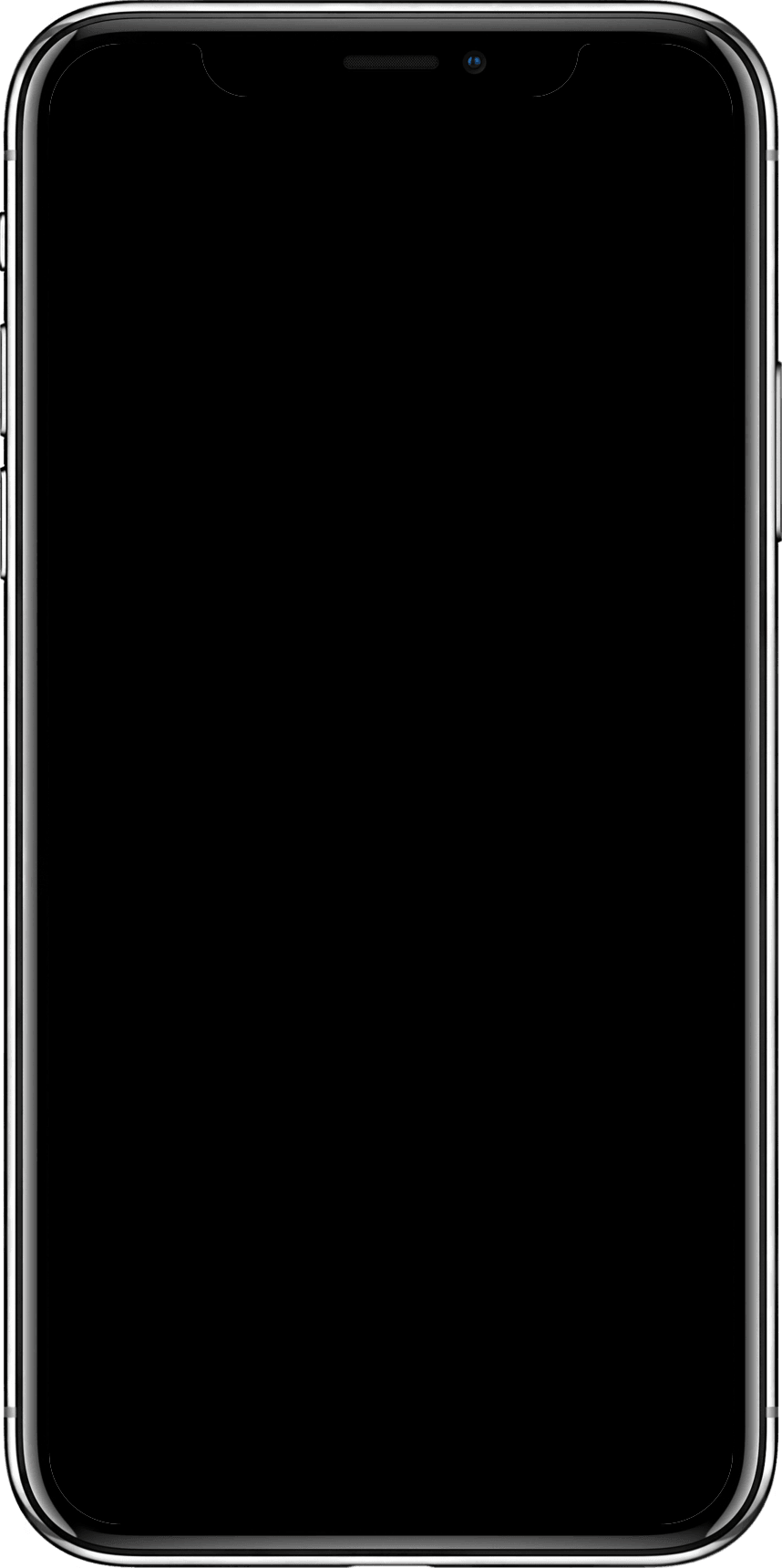 iPhone X mockup transparent frame