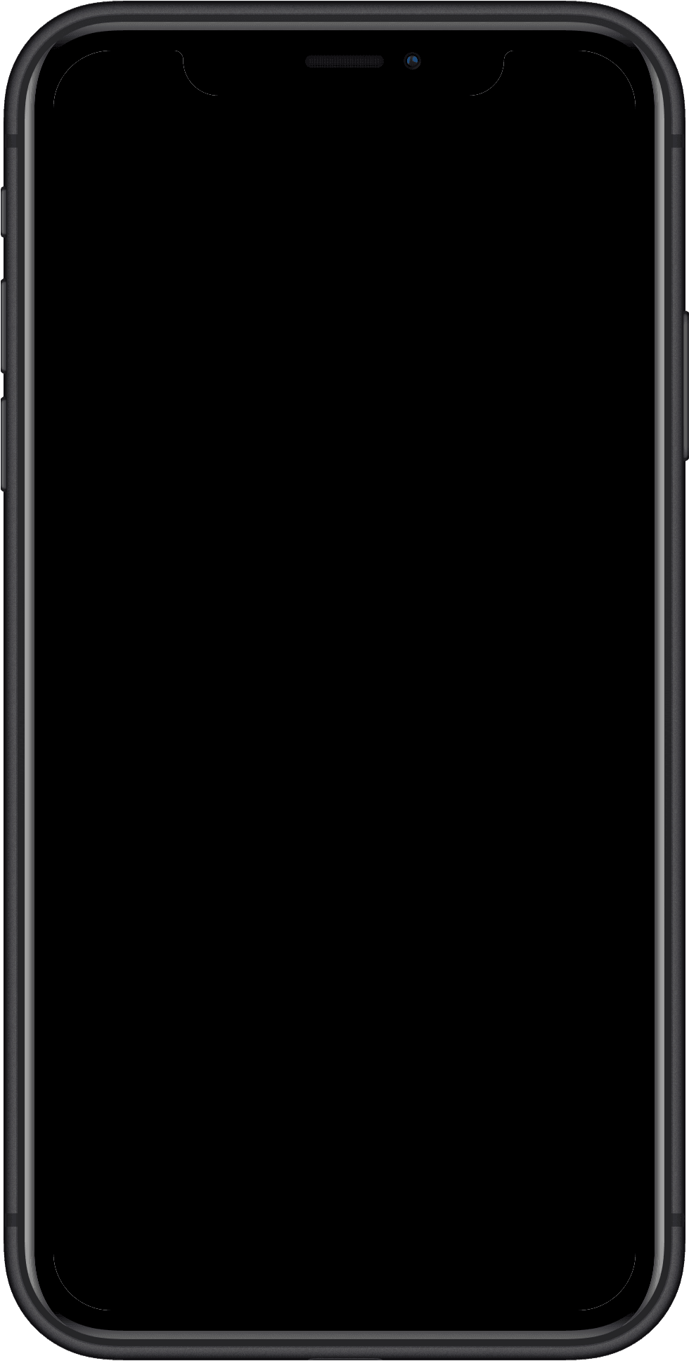 iPhone XR 2018 mockup transparent frame
