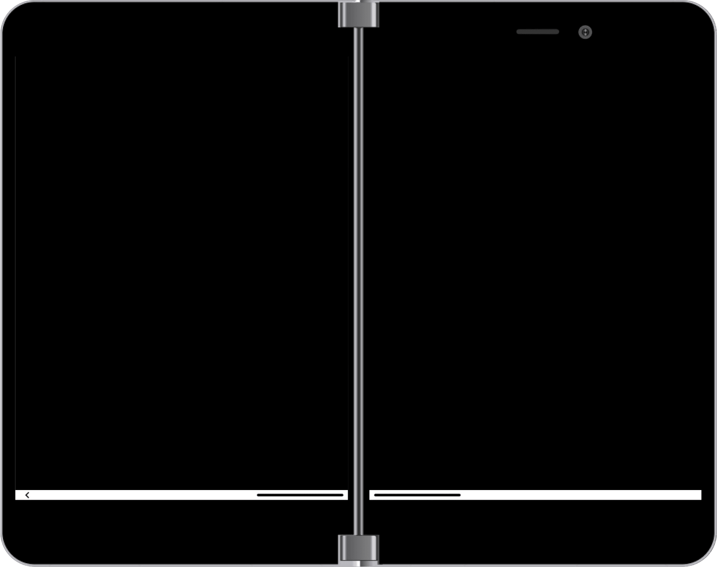 Microsoft Surface Duo mockup transparent frame