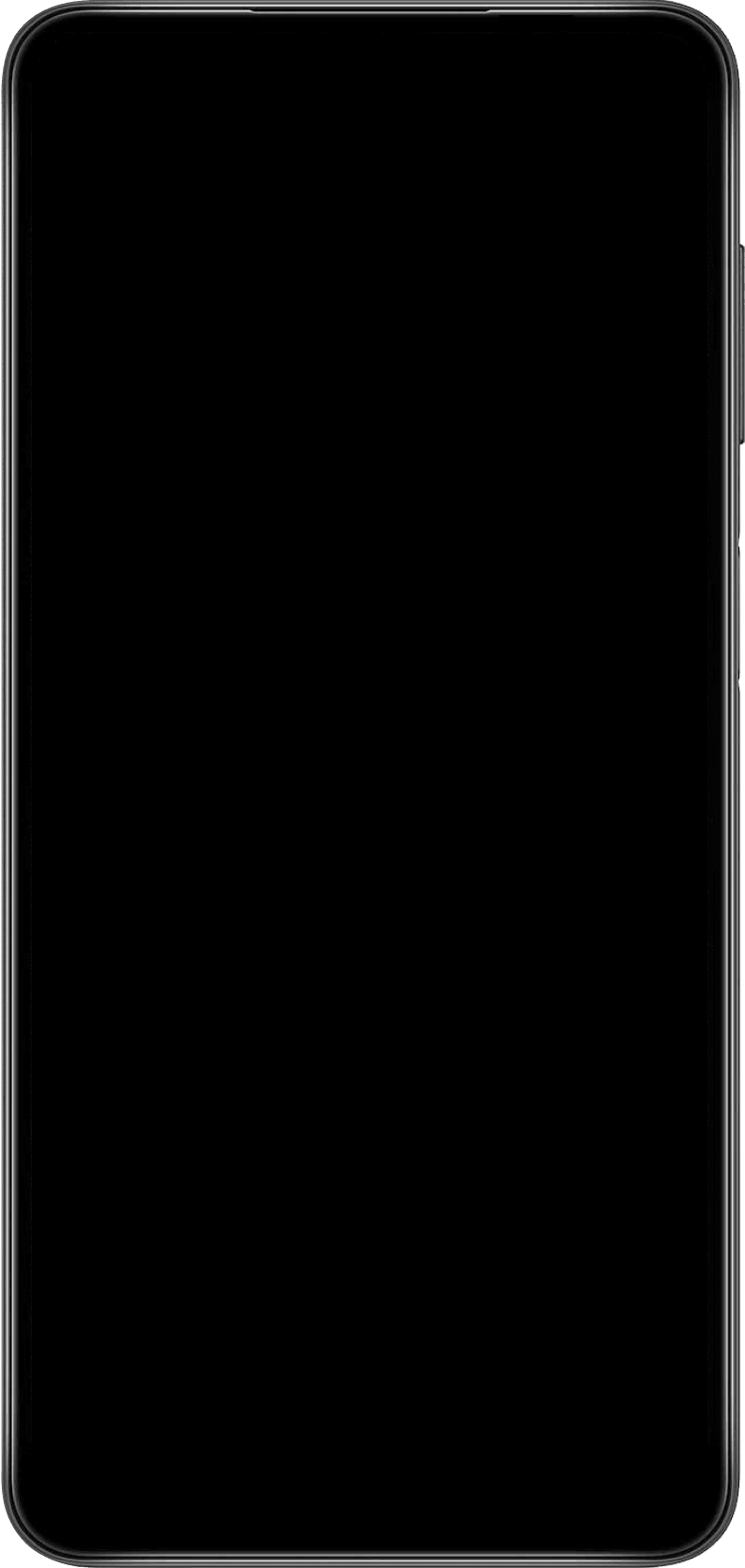 Non branded smartphone mockup transparent frame