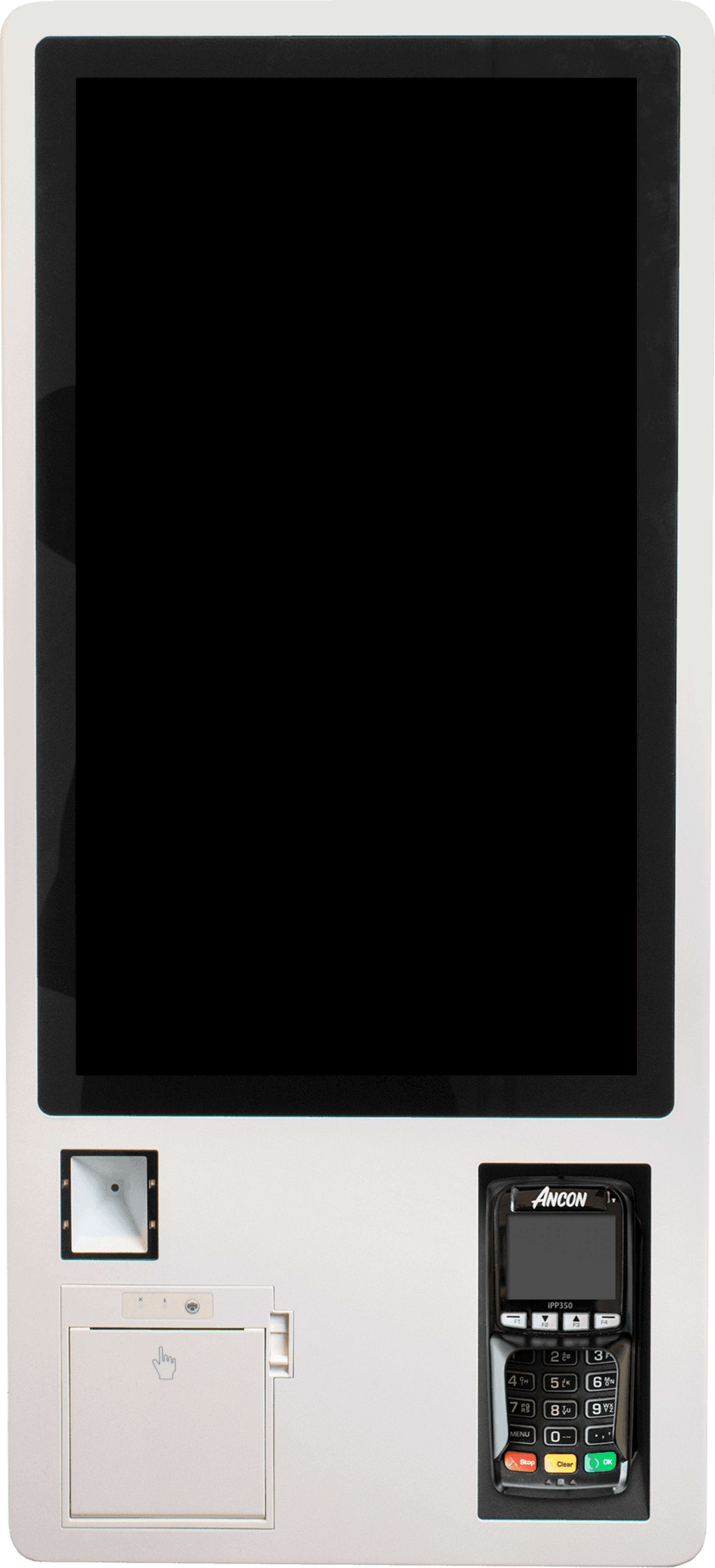 Self service kiosk mockup transparent frame